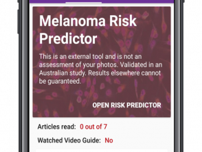 Predictor de riesgo de melanoma en la aplicación Miiskin