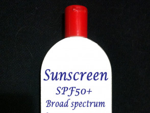 Botella de protector solar